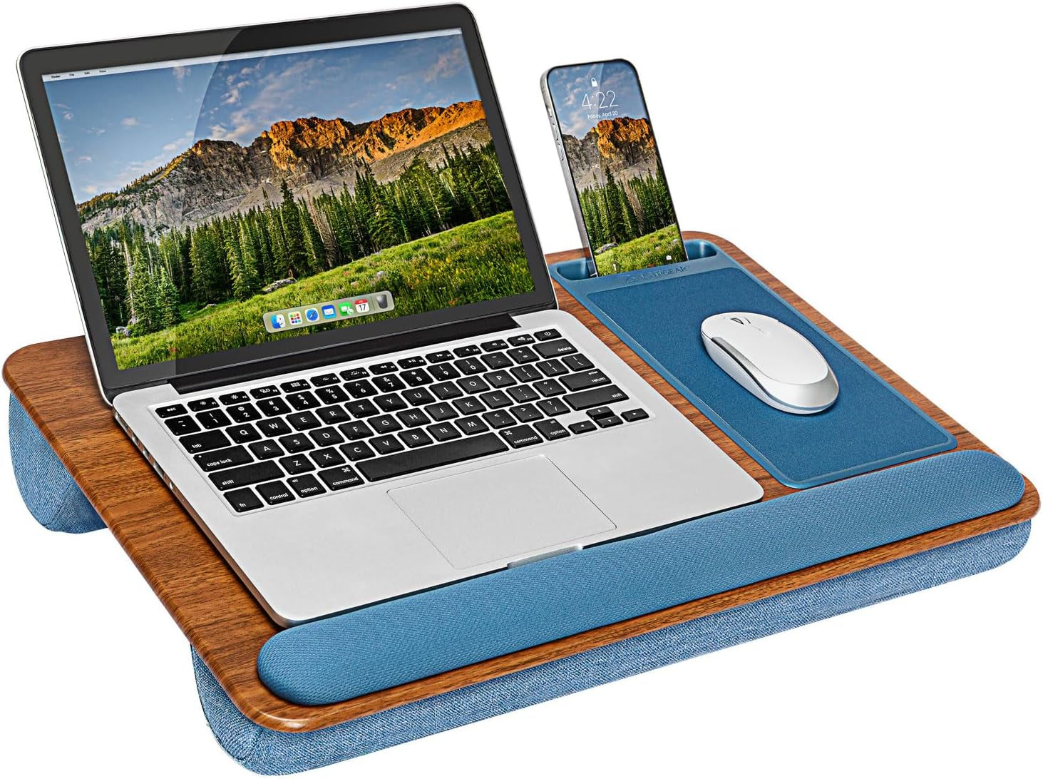Home Office Pro Lap Desk - Espresso Blue, Fits 15.6” Laptops