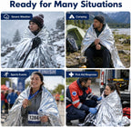 Lot of 50 Emergency Mylar Blankets - 84" X 52" | Mylar Emergency Blankets, Survival Foil Thermal Blankets for First Aid Kits, Camping, Hiking, Travel & Outdoor Preparedness