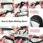 Black Elastic Bands Wig Accessories for Making Wigs/Lace Frontal/Lace Closure 2.5Cm Width 6Pcs (Elastic Band, 6Pcs) | 2.5Cm Wide Sturdy Black Elastic Bands, 6 Pieces per Set, Flexible Stretch, Wig Making, Lace Frontal and Lace Closure Fixing