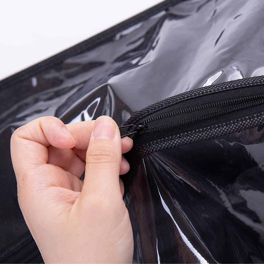 Wig Bags Storage with Hanger- 3PCS Hair Extensions Storage Bag Hair Hangers for Extensions Hairpieces Storage Holder (Black)
