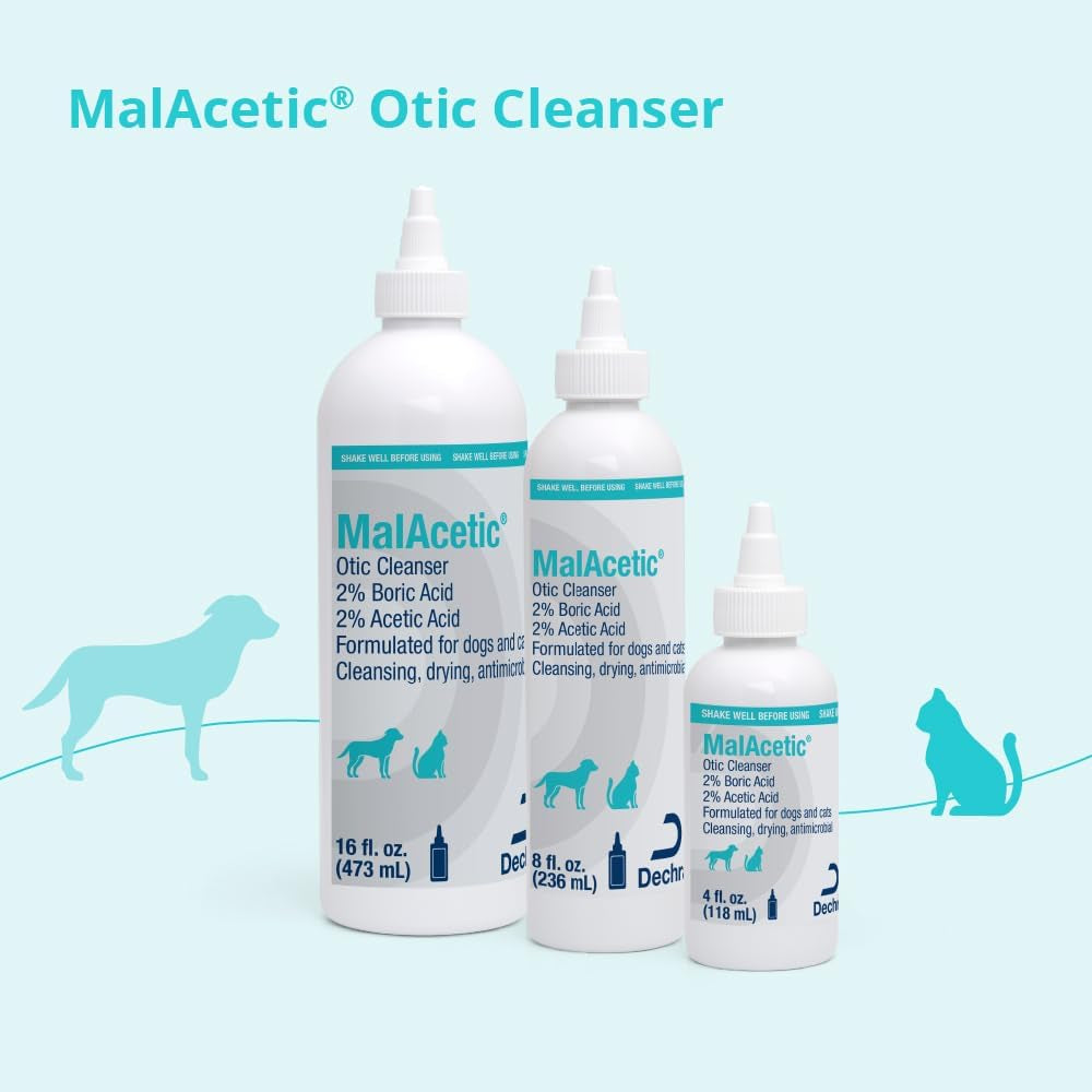 ® Otic Cleanser for Dogs and Cats, 16 Fl Oz | Cleansing, Drying; 2% Boric Acid; 2% Acetic Acid; Packaging May Vary