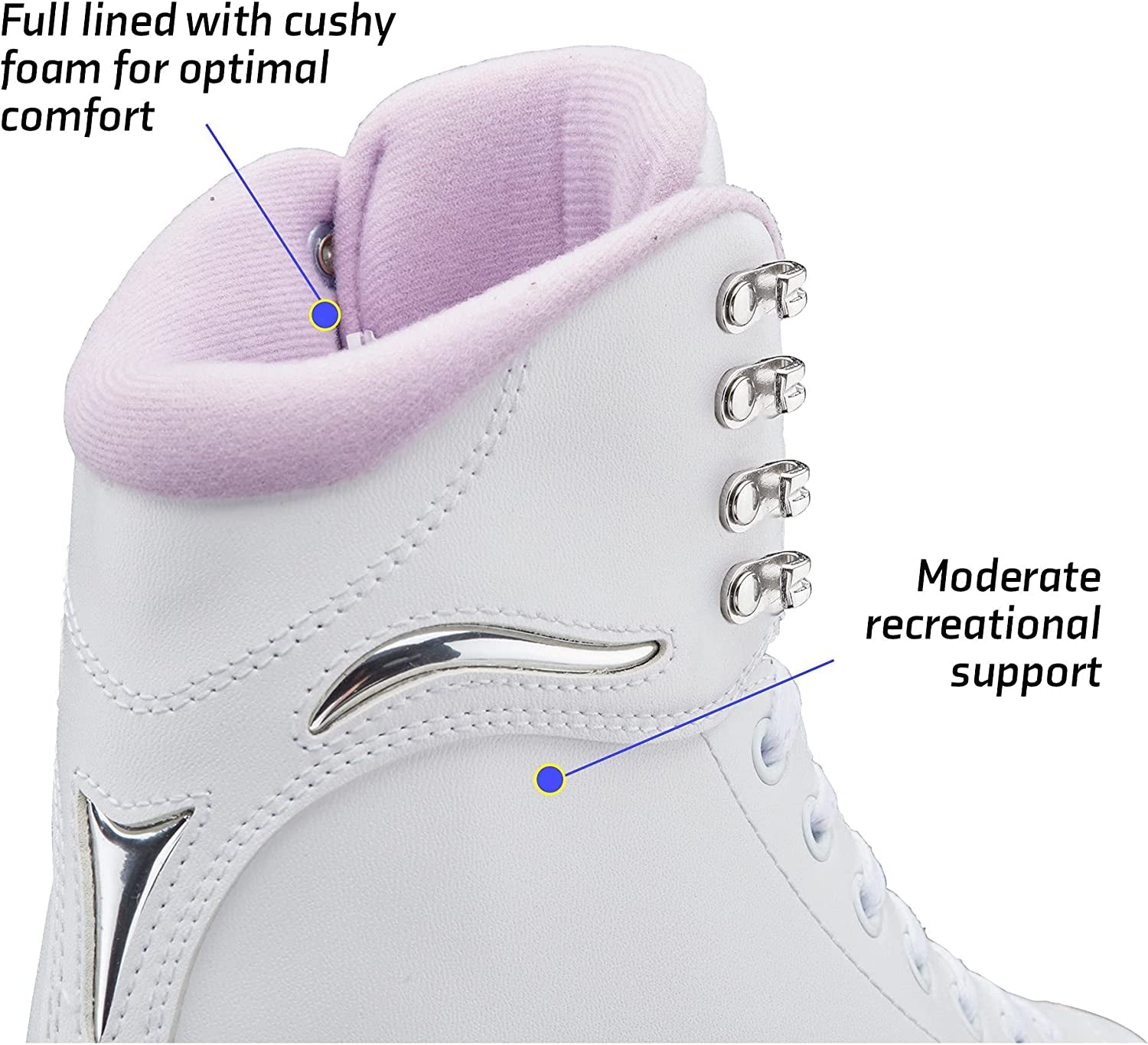 Jackson Figure Ice Skates JS180 / JS181 / JS184 - for Women and Girls | Comfortable Figure Skates for Ice Skating & Recreational Figure Skating, Ice Skates for Kids/Toddler Ice Skates-Medium Width