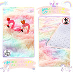 4X6 Rainbow Fluffy Soft Area Rug Non-Slip for Kids Bedroom Nursery Playroom | Plush丨Stays Put丨Soft丨Fluffy丨No Shedding丨Lays Flat丨Girls Room丨Dorm丨Indoor丨Laundry丨Shag丨Fuzzy丨Furry丨Carpet丨Home Decor