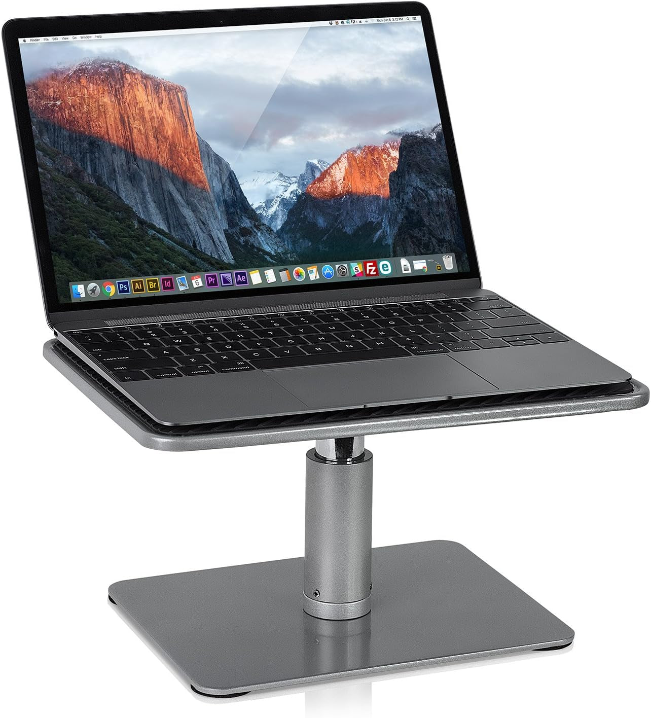 Adjustable Height Laptop Stand for Macbook Pro, Ergonomic Desk Riser for 11-15 Inch Laptops and 24-32 Inch Monitors