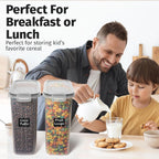 2 PC (9.5L | 321 Oz) Extra Large Bulk Food Storage Containers & 2 Pack (6.3L / 213OZ) EXTRA Large Airtight Cereal Storage Containers Bpa-Free Plastic Container for Flour, Sugar, Cereal & Pasta
