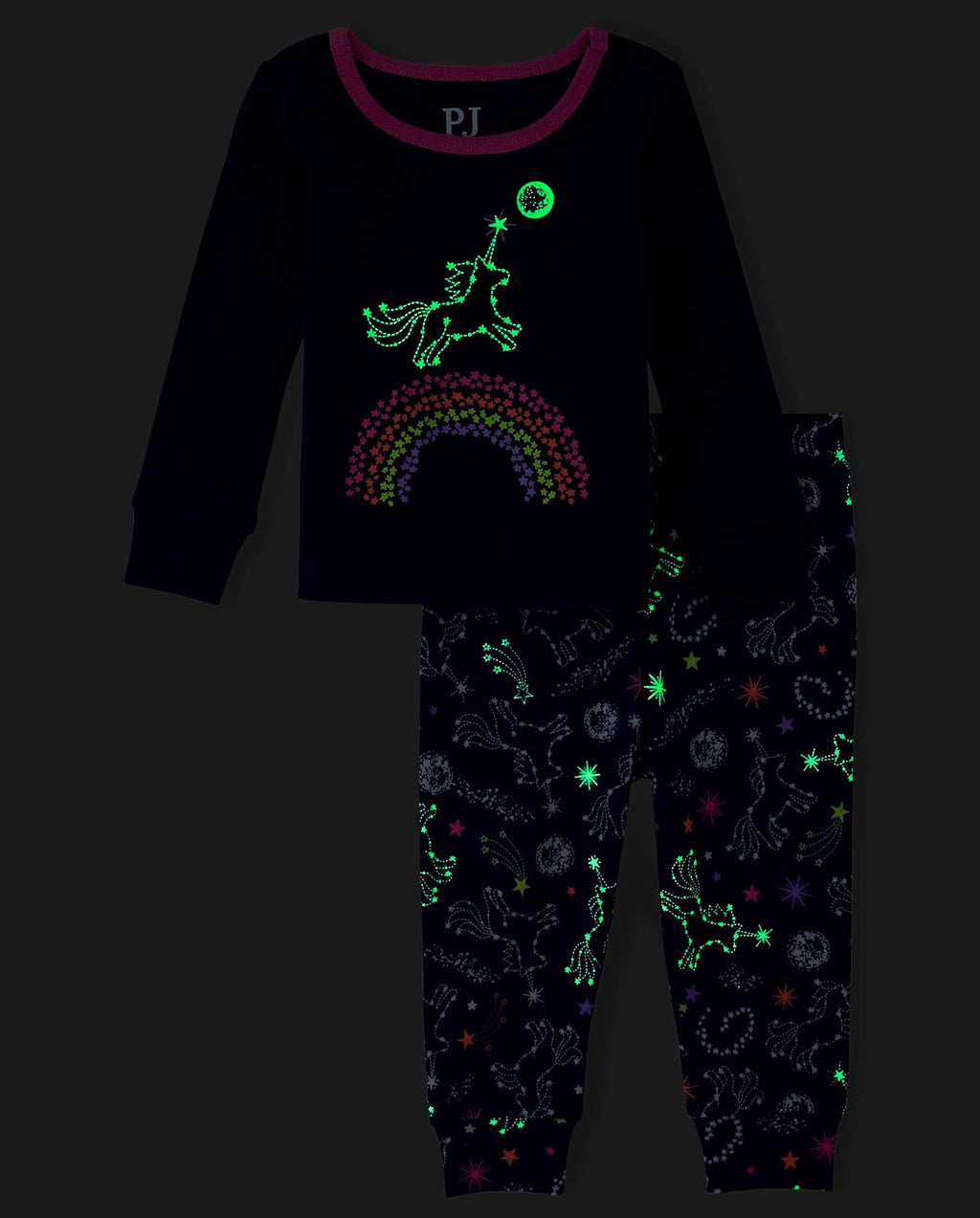 Baby-Girls and Toddler Long Sleeve Top and Pants Snug Fit 100% Cotton 2 Piece Pajama Set