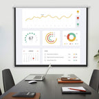 100 Inch Projector Screen Pull Down, 16:9 HD Retractable Rising Projector Screen with Auto-Locking, Manual Movie Projector Screen for Indoor Outdoor Home Theater Office Movies - PSMS1