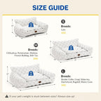 Cat Bed Cats Couch for Puppy and Kitten, Fluffy Pet Couch Small Dog Sofa Bed, Supportive Cat Sofa for Indoor Cats, Washable Cover & Non-Slip, 26 Inch, White