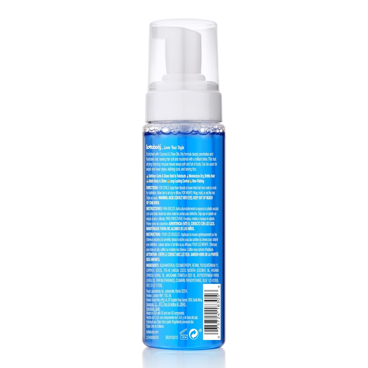Wrap Me Foaming Mousse with Coconut & Shea Oils, Lightweight Moisture-Rich Curl-Defining & Frizz-Control Styling Mousse for Natural Curly, Coily & Relaxed Hair, 7 Oz