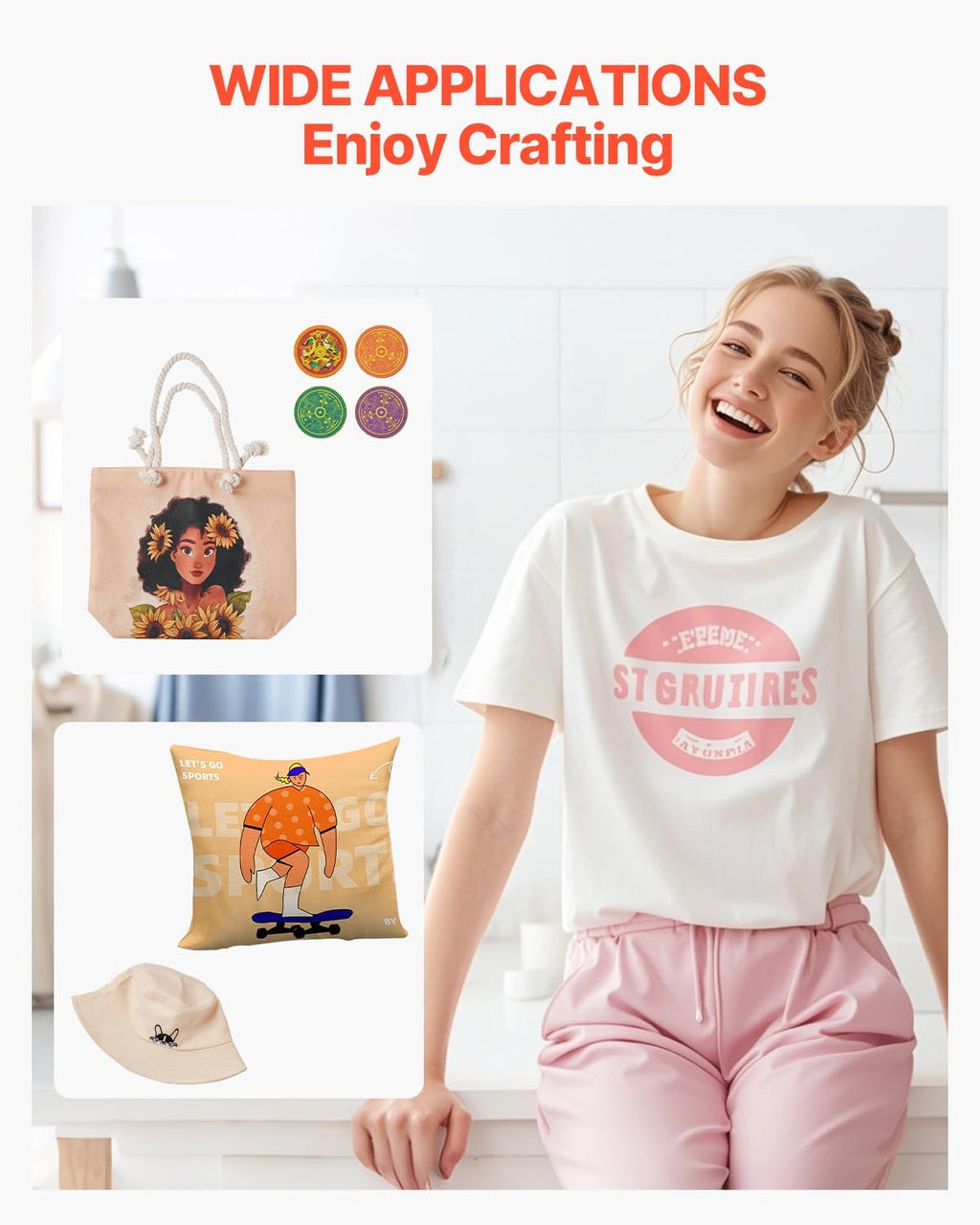 Heat Press, 12X10In Heat Press Machine, Clamshell Sublimation Transfer Printer Fast Heat-Up, Digital Precise Temperature Control, Vinyl Heat Press for T-Shirts Bags Garments Mats Puzzles, 650W