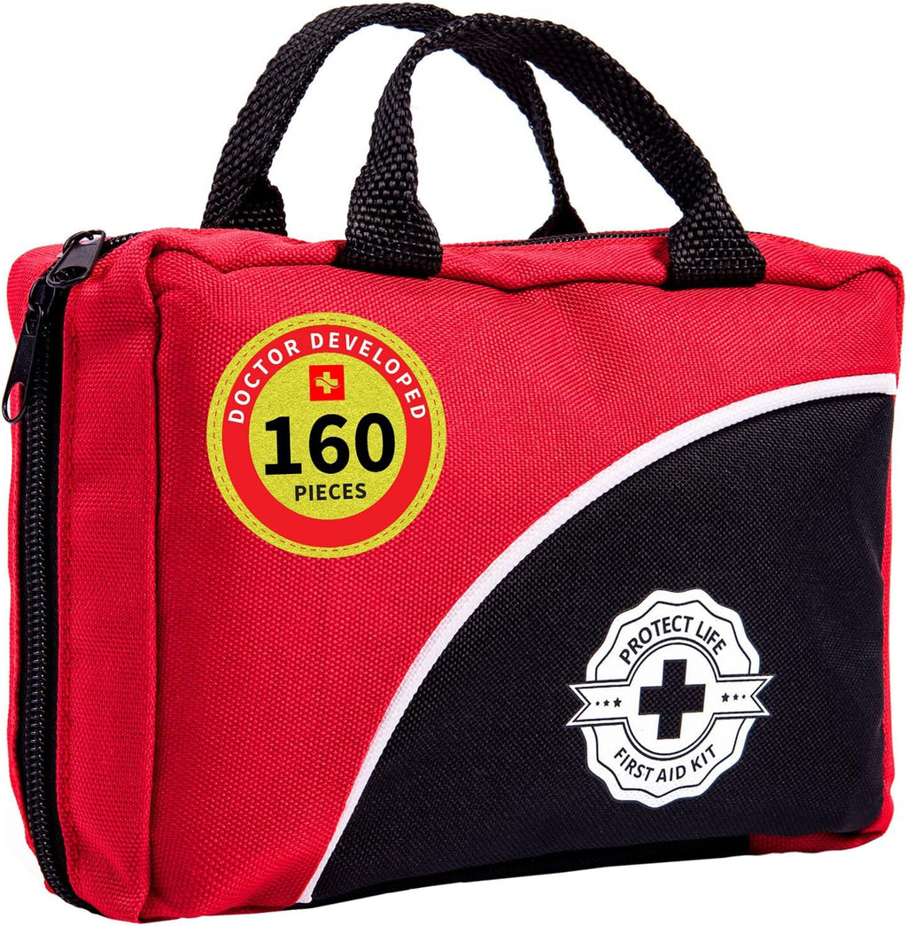 Survival First Aid Kit for Home/Business, Camping Kits 160Pcs | Mini Travel First Aid Kit | Camping Equipment | Small Kits for Car | Outdoor Emergency Survivals Pack - 160Pcs
