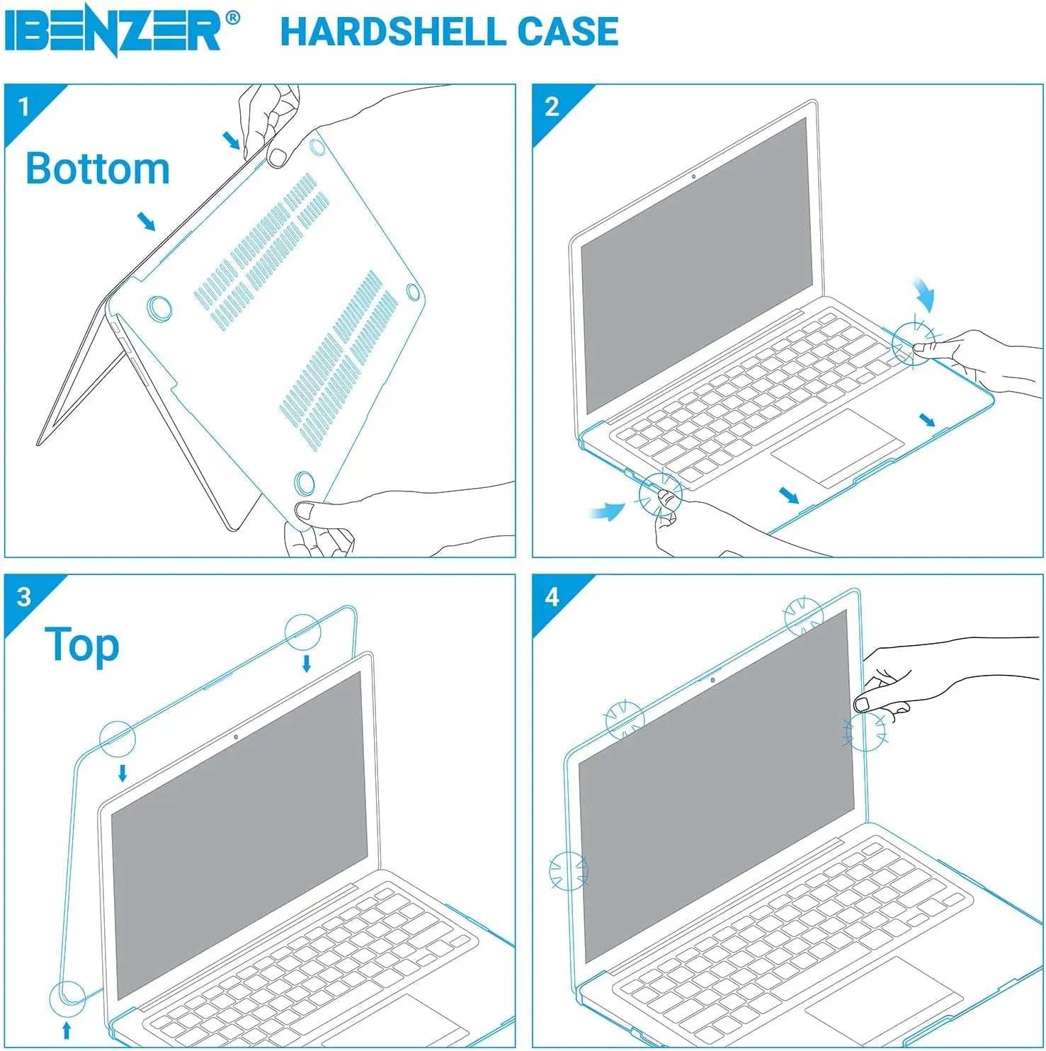 Compatible with Old Version Macbook Air 13 Inch Case (2010-2017 Release). Models: A1466 / A1369, Plastic Hard Shell Case with Keyboard Cover for Mac Air 13, Crystal Clear, A13CYCL+1