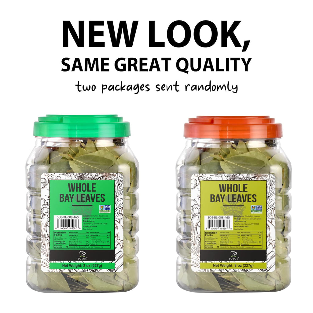 Bay Leaves, 8 Oz (227G), Non-Gmo Verified, Dried Bay Leaf, Freshly Packed to Keep Fresh, Laurel Herbs for Cooking