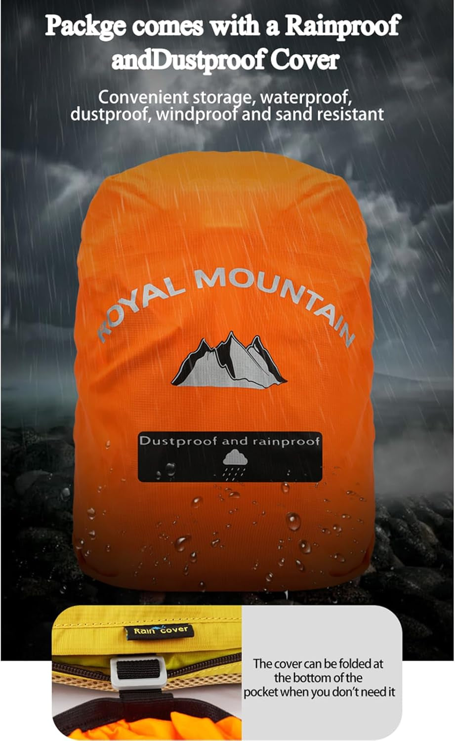 Small Hiking Backpack, 20L Lightweight Travel Backpacks for Men Women, Water Resistant Outdoor Day Pack, Ultralight Camping Daypack Backpacks Fit for Camping. (With Rain-Cover)