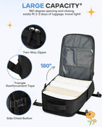 Large Black Travel Backpack Carry on Flight Approved Mochila De Viaje Personal Item Backpack for Airlines Frontier Airlines Personal Item Bag Large Backpacks for Travel Backpacks for Men Women