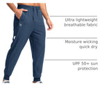 Men'S Joggers with Zipper Pockets Lightweight Athletic Workout Pants Quick Dry Sweatpants for Men Running Hiking