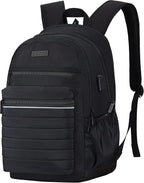 Casual Backpack for Women, Work Backpack for Women, Back Pack for School College, Carry-On Travel Backpacks, Anti-Theft Womens Backpacks, School Bookbag for Girls(Full Black)