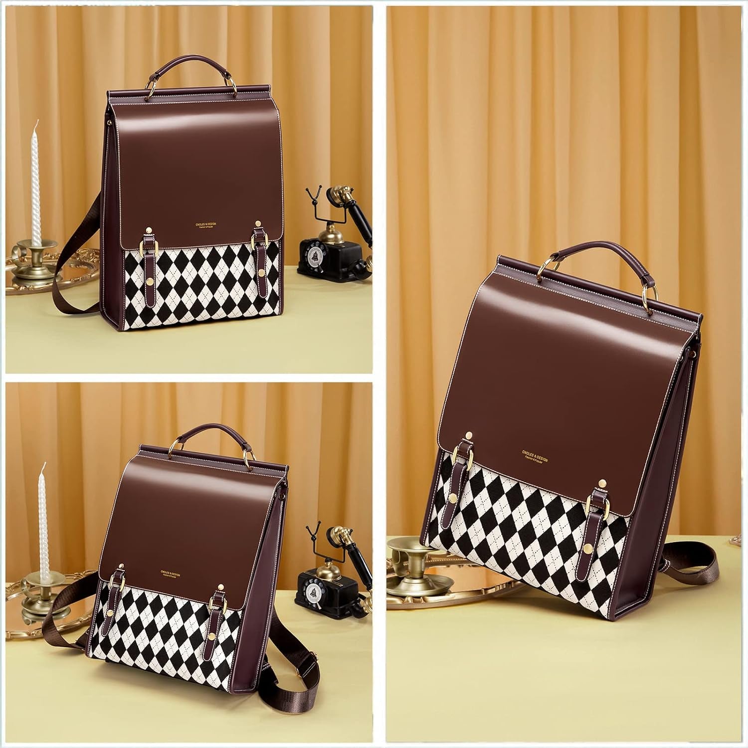 Leather Backpack Purse for Women Fashion Travel Shoulder Bag | Genuine Leather and Microfiber Leather, College Backpacks, Vintage, Casual Work Bag