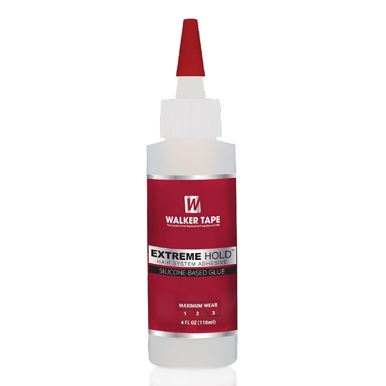 Extreme Hold Adhesive 4 Fl Oz Squeeze Bottle for Wig Installs, Lace Systems, Toupee Applications, Hair Tape Prep and Adhesive Strips Use Offering Maximum Wear Strength, Skin-Safe Bonding