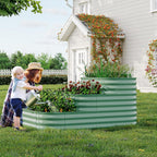 Galvanized Raised Garden Bed Kit – 61X42X31 in Outdoor Planter Box for Vegetables, Herbs & Flowers. Modular 3-In-1 Raised Garden Beds Outdoor with Open Base, Garden Box and Planters for Plants