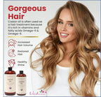 Organic Castor Oil, Cold Pressed & Hexane Free – for Hair & Scalp Care, Eyelashes, Eyebrows & Skin Moisturizing – USDA Certified, Pure & Natural – 16 Fl Oz