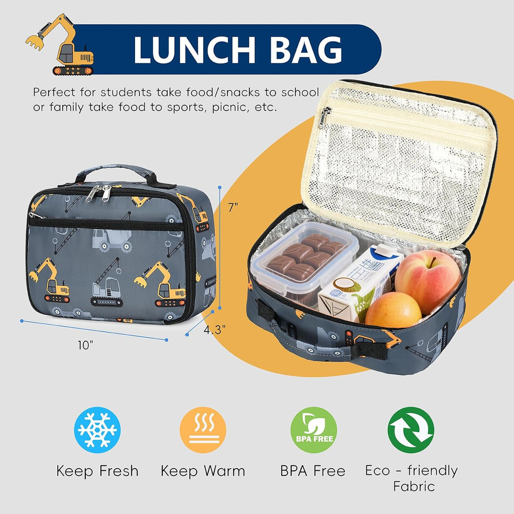 Backpack for Kids, Boys Girls Preschool Backpacks with Lunch Box Toddler Kindergarten School Bookbag Set