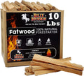 10Lb Fatwood Fire Starter Sticks | 100% Natural Fire Starters for Campfires, Firepit, Fireplaces, BBQ, Wood Stoves | Easy Ignition W/Just 2 Sticks | Camping Essentials by Billy Buckskin (10Lb Box)