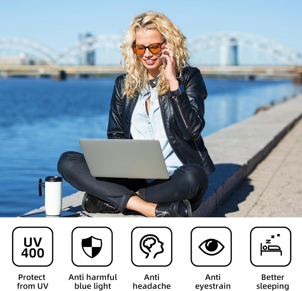 Blue Light Blocking Glasses Gaming Computer Glasses Powerful Professional Screen Filter
