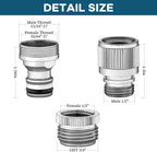 Sink Faucet Quick Connector - Faucet to Hose Adapter for Kitchen/Bathroom Connect Shower Hose, Garden Hose, Portable Washing Machine, Pet Bathing Durable Chrome Finish (Faucet Adapter)