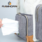 Diaper Bag Multifunction Travel Backpacks for Mom with Insulated Pockets and Laptop Compartment, Grey