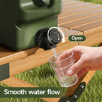 3.2GAL Camping Water Jug, Portable Water Storage Container with Spigot, Leak-Proof Lid & Dual Handles, Outdoor Water Tank for Camping, RV, Emergency Preparedness