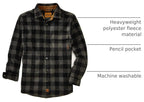 Mens Plaid Shirts for Men - Heavyweight Buffalo Plaid Fleece Shirt - Soft