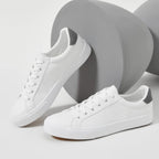 Mens White Tennis Shoes PU Leather Sneakers for Men | Water Resistant,Slip Resistant,Easy Clean,Easy Match,Soft