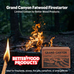 Limited Edition Protect the Parks Series All Natural Fatwood Fire Starter Sticks, 13 Pound Wooden Crate, Grand Canyon