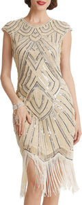 Women'S Flapper Dresses 1920S Beaded Fringed Great Gatsby Dress