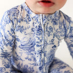 Posh Peanut Footie Pajamas for Baby Girls – Sleepers in Ultra-Soft Viscose from Bamboo with 2-Way Zipper & Ruffle Trim