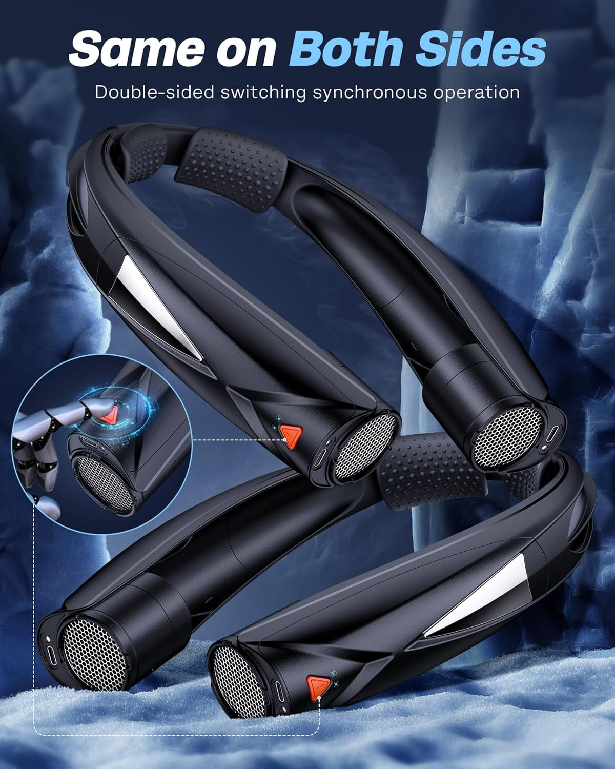 Neck Fan - Portable Neck Fan with LED Book Light, 6-20H Long Battery Life, 6 Speeds Adjustable, USB-C Rechargeable, Hands-Free Wearable Fan, Cooling Personal Fan Gifts for Men Women Dad Mom