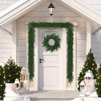 16FT Realistic Christmas Garland Pine Garland Real Touch Green Artificial Greenery Garland Artificial Pine Garlands,For Table Mantle Wall Indoor Outdoor Christmas All-Season Decorations