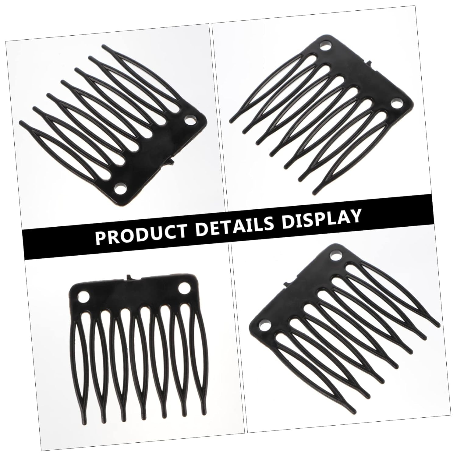 Wig Net Cap Clip Comb Plastic Hair Clips for Wigs 7-Tooth Secure Fixing Accessories with Wig Caps Clips for Comfortable Styling
