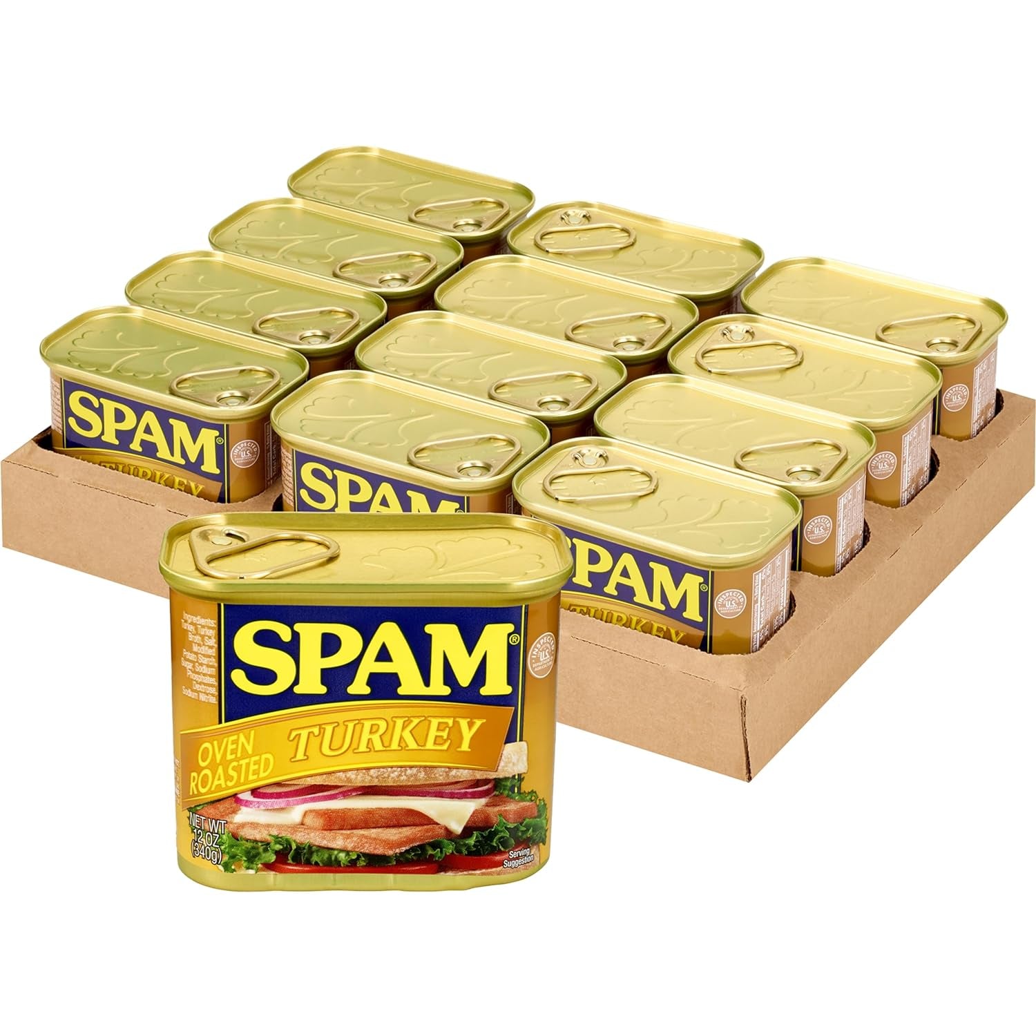 Oven Roasted Turkey, Canned Meat, 12 Oz Can, (12 Pack)