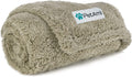 Fluffy Sherpa Waterproof Dog Blanket for Small Pet Cat, 24X32 Taupe | Soft & Warm & Washable; Leafproof Couch Sofa Protector for Small Medium Large Pet; Pee Proof Cover for Crate Kennel Car Seat