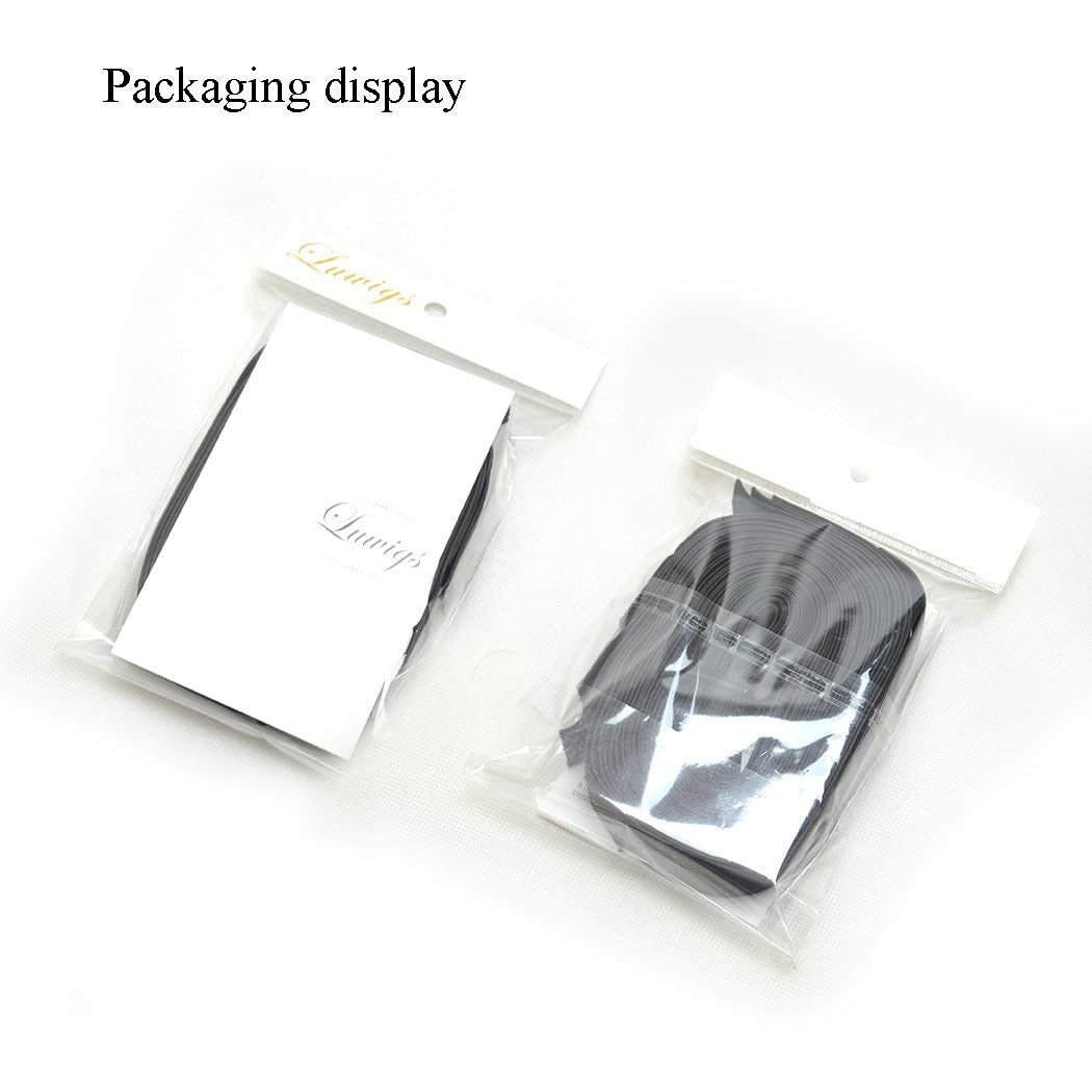 Black Elastic Bands Wig Accessories for Making Wigs/Lace Frontal/Lace Closure 2.5Cm Width 6Pcs (Elastic Band, 6Pcs) | 2.5Cm Wide Sturdy Black Elastic Bands, 6 Pieces per Set, Flexible Stretch, Wig Making, Lace Frontal and Lace Closure Fixing
