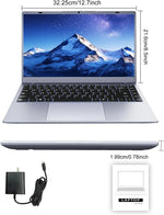 2026 Silver Laptop, Pentium Gold 6500Y Processor(Up to 3.4 Ghz),8Gb RAM 256GB SSD,14 Inch FHD IPS Display, 5000Mah Battery,Type-C