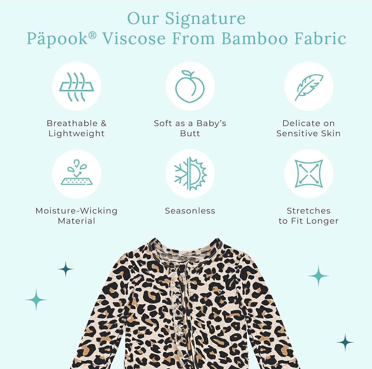 Posh Peanut Footie Pajamas for Baby Girls – Sleepers in Ultra-Soft Viscose from Bamboo with 2-Way Zipper & Ruffle Trim