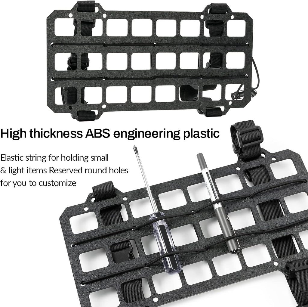 2 Pcs Vehicle Molle Panel Tactical Visor Organizer for Car Visor/Headrest/Seat Back, Gear Holder and Accessories Pouches for EDC Tools