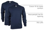 Adult Ultra Cotton Long Sleeve T-Shirt, Style G2400, Multipack