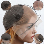 20 Inch Highlight Ombre 13X4 HD Lace Front Wig Human Hair Transparent 4/27 Honey Blonde Lace Frontal Wigs with Baby Hair 180% Density Colored Body Wave Lace Front Wig Human Hair for Women