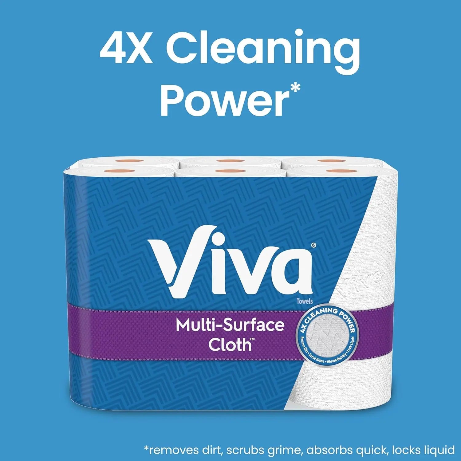 Multi-Surface Cloth Paper Towels, 12 Triple Rolls, 165 Sheets per Roll (2 Packs of 6)