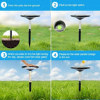 LED Garden Solar Pathway Lights，Outdoor Motion Sensor Landscape Lights for Garden Lighting, IP65 Waterproof Solar Spotlight for Yard