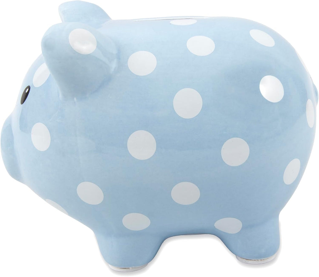 Large Ceramic Piggy Bank for Boys and Girls, Kids Money and Coin Bank, Perfect Baby Nursery Décor, Gift and Newborn Keepsake
